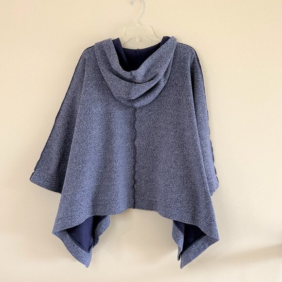 See by Chloe Blue Hooded Poncho, Small - Picture 12 of 13
